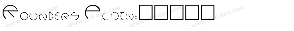 Rounders Plain字体转换